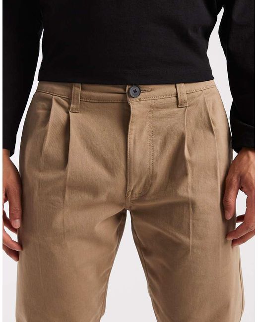 Threadbare Black Loose Fit Chino Trousers for men