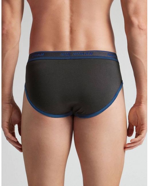 Intimissimi Blue Superior Cotton Briefs With Logo for men