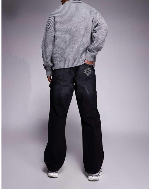 Courtside Gray baggy Carpenter Jeans for men