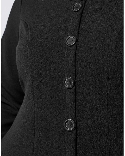 Yours Clothing Black Long Sleeve Seam Detail Top