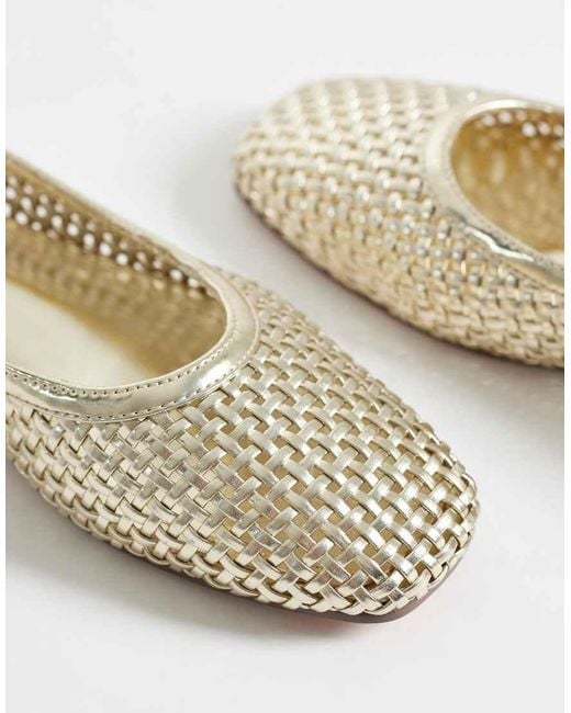 SIMMI Natural Simmi London Islode Woven Ballet Flats