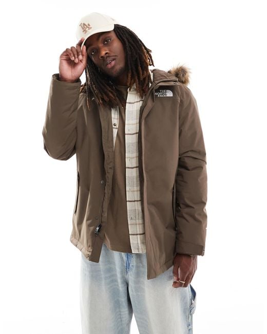 Zaneck - parka à capuche en fausse fourrure The North Face pour homme en coloris Brown