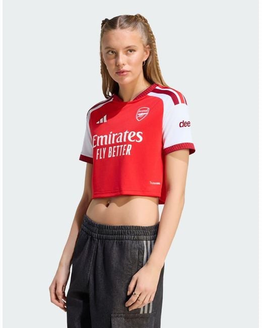 Adidas Originals Red Arsenal Fc 26/27 Home Cropped Jersey