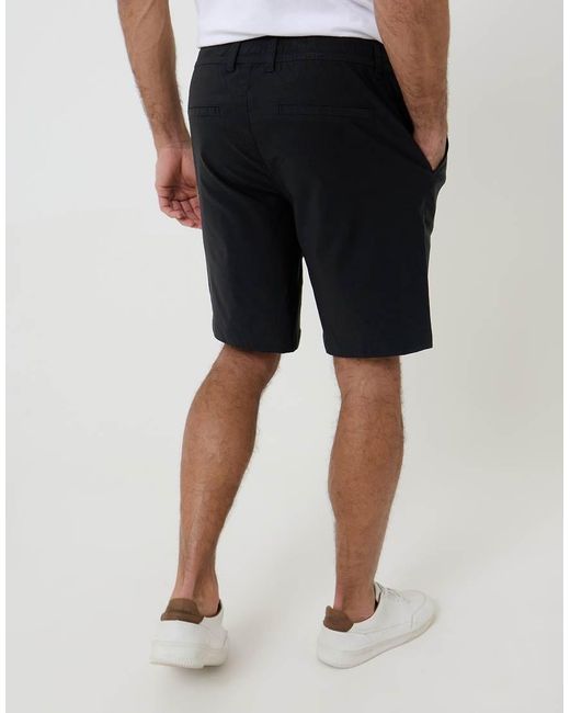 Threadbare White Elasticated Waist Stretch Chino Shorts for men