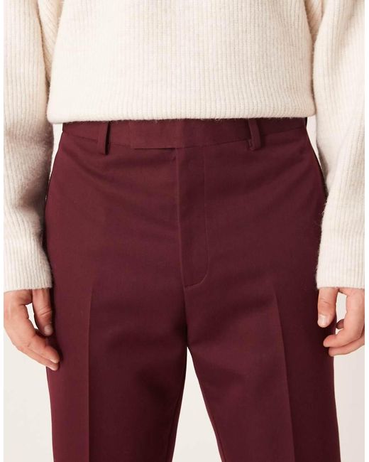 ASOS Natural Smart Tape Trousers for men