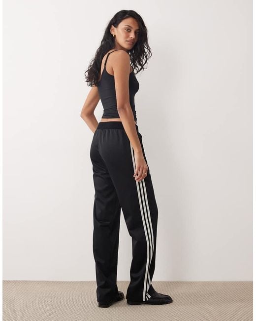 Adidas Originals Blue Firebird Track Pants With Knitted Crochet Details