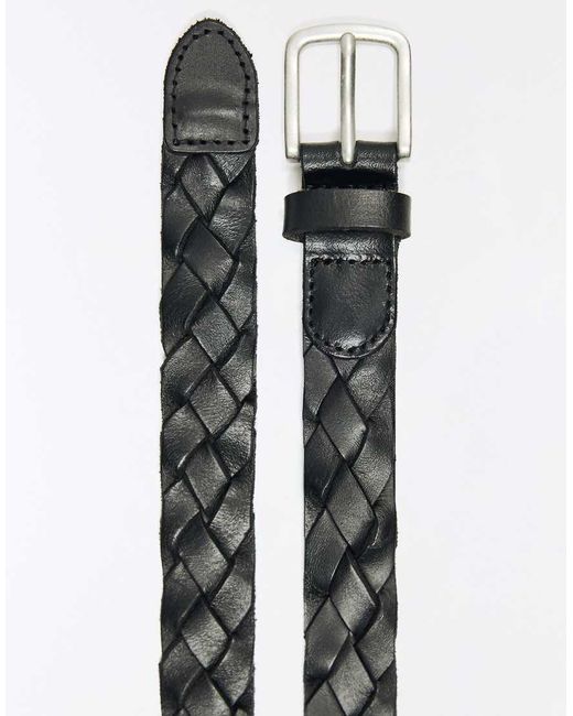 Bershka White Braided Leather Belt for men
