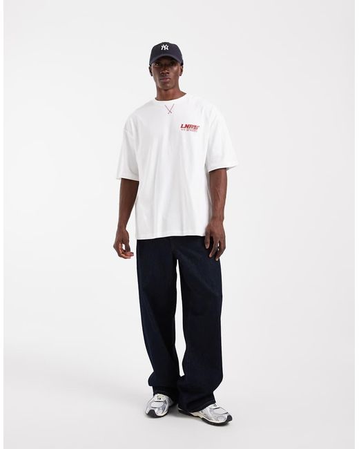 ASOS White Oversized T-shirt With Star Back Graphic for men