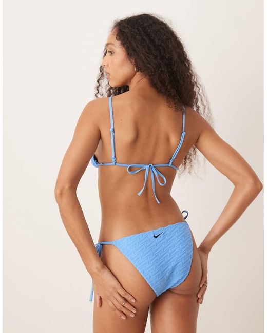 Nike Blue Nike Terry String Bikini Bottom