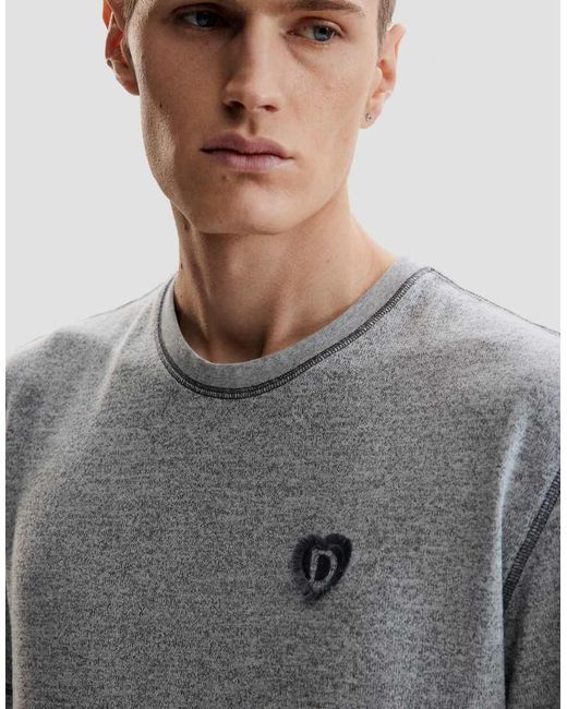 Desigual White Basic Knit T-Shirt for men
