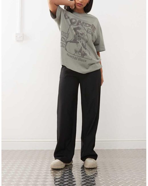 Pantalones De Sastre Negros De Pernera Ancha De Princess Polly de color Gray