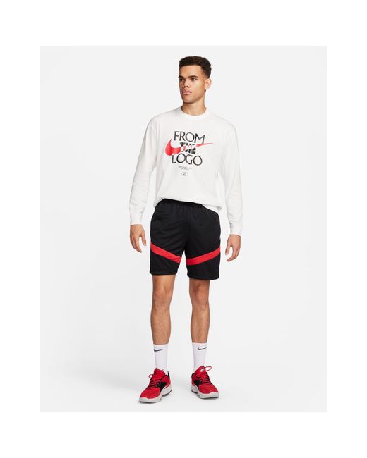 Nike Basketball Red Icon 8in Swoosh Logo Shorts for men