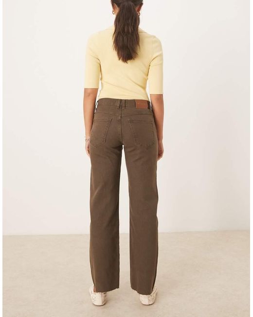 Free People Natural Risk Taker Mid-Rise Straight Leg Jeans