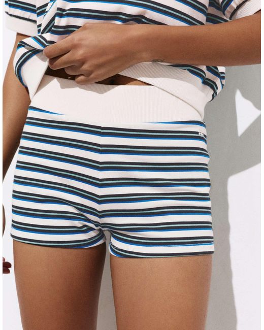 Short à rayures - beige Pull&Bear en coloris Blue