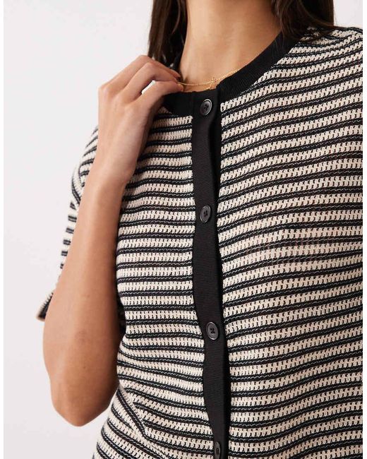 ASOS Multicolor Textured Knit Boxy Cardigan