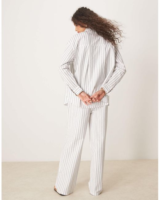 ASOS Natural Linen Look Pull On Trousers Co-ord