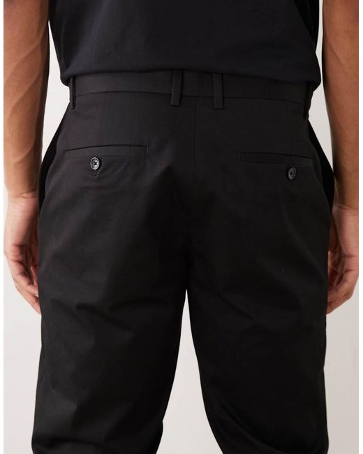 Mango Natural Cotton Rich Regular Fit Pleat Front Trousers for men