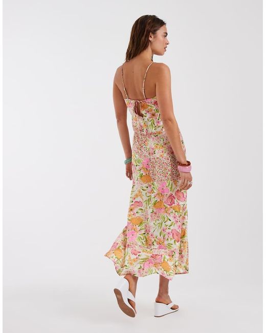 Vero Moda Natural Satin Cami Maxi Dress