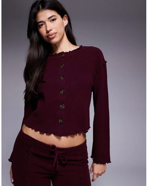 River Island Purple – loungewear-set aus jersey