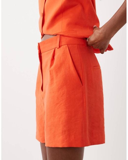 Mango Peach Tailored Shorts