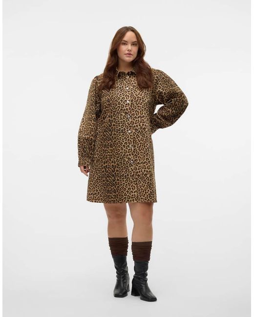 Vero Moda Brown Denim Dress