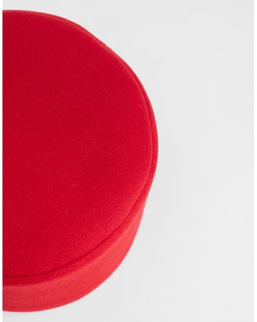 ASOS Red Pillbox Hat