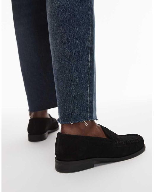 & Other Stories Blue Leather Suede Loafers
