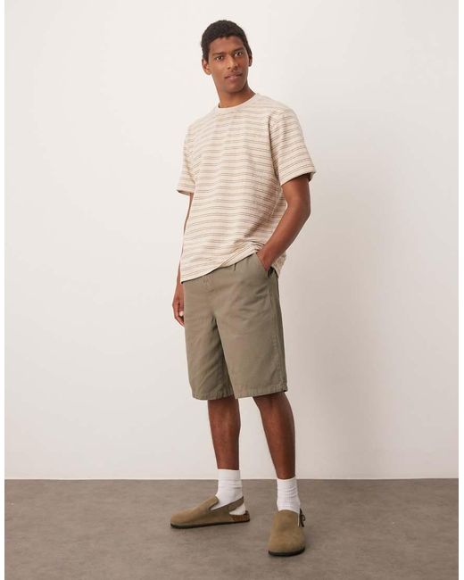 SELECTED Natural Seersucker T-shirt for men