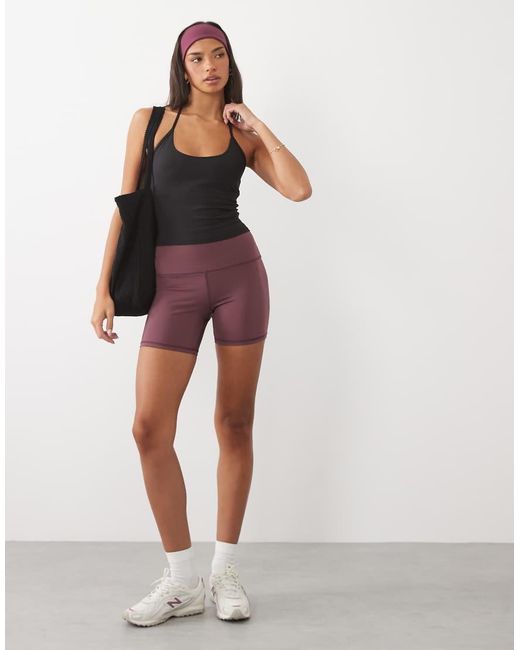 4505 Purple Halter Neck Cami With Inner Bra