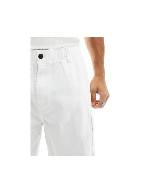 Pantaloncini cargo bianchi di Calvin Klein in Black da Uomo