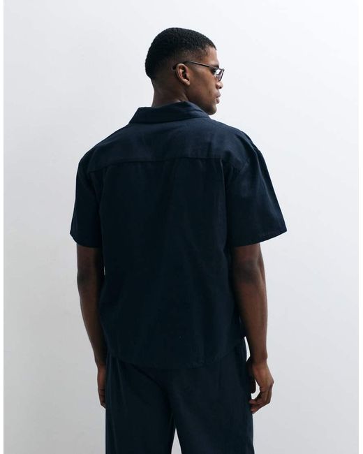 New Look Blue Boxy Shirt for men