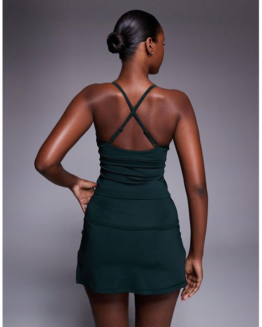 4505 Blue Padel Active Tennis Skirt With Under Short