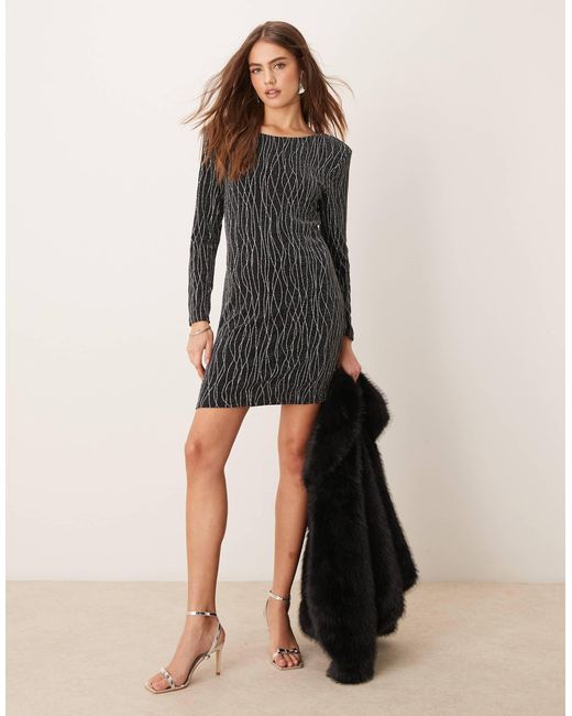 Vila Gray O Neck Longsleeve Mini Dress