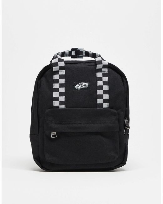 Mini sac à dos minimaliste - et blanc Vans en coloris Black