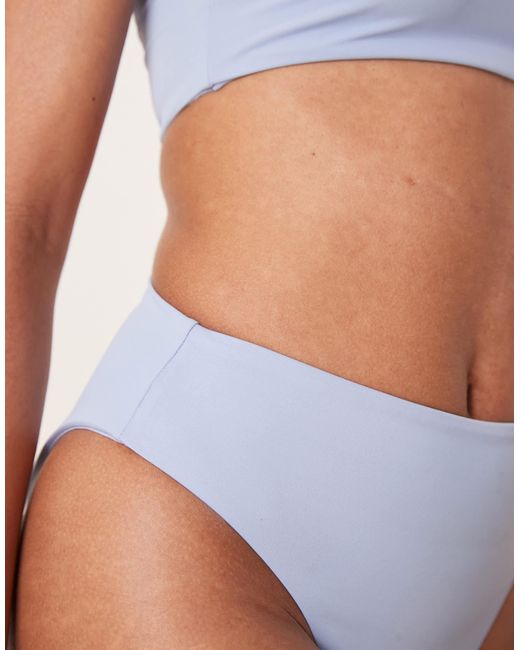ASOS Blue Maya Mix And Match High Leg High Waist Bikini Bottom