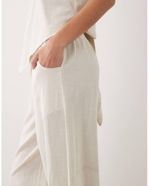 esmé studios Natural Esmee Tie Front Beach Pants