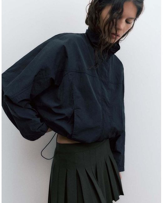 Pull&Bear Black Pleated Mini Skirt