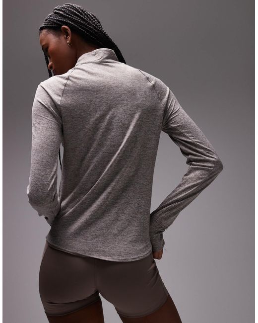 Nike Gray – swift dri-fit – langärmliges oberteil