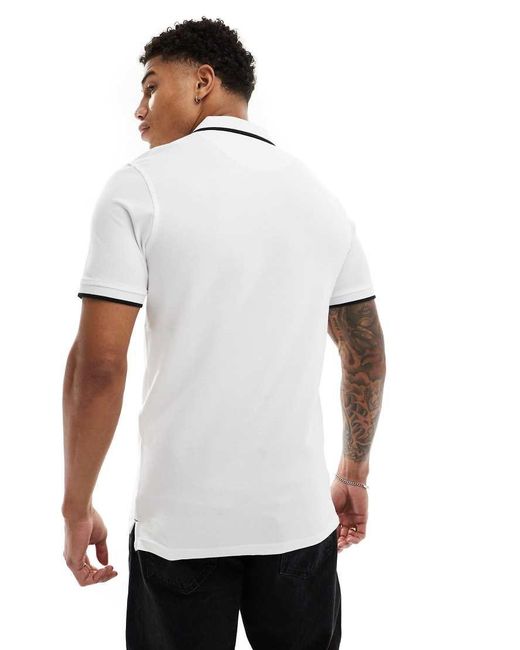 Jack & Jones Blue 2 Pack Tipped Pique Polo for men