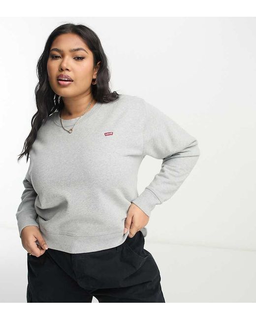 Sudadera Gris De Cuello Redondo De Plus Levi's de color Gray