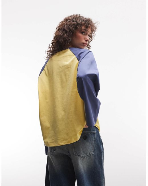 Collusion Yellow Raglan Branded Tee
