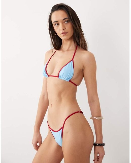 Free Society Brown Bikini Bottom With Contrast Trim