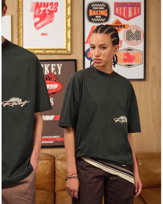 ASOS Green Disney Racing Oversized T-shirt With Mickey for men