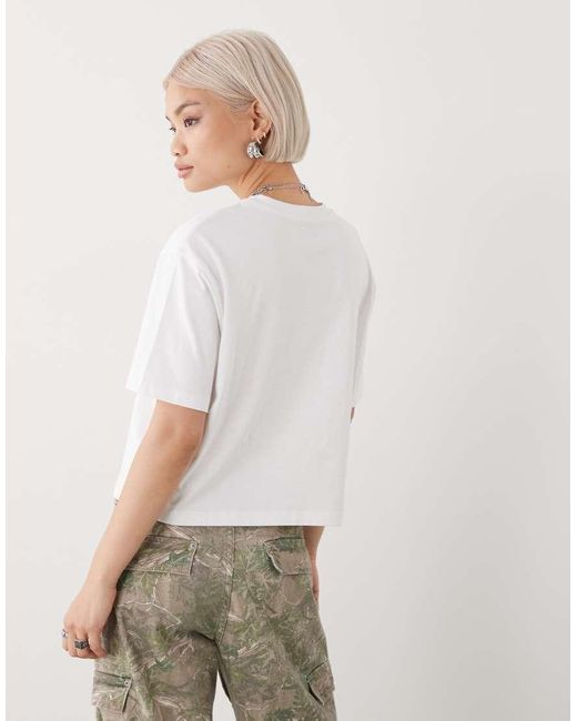 Collusion White Boxy Short Sleeve T-shirt