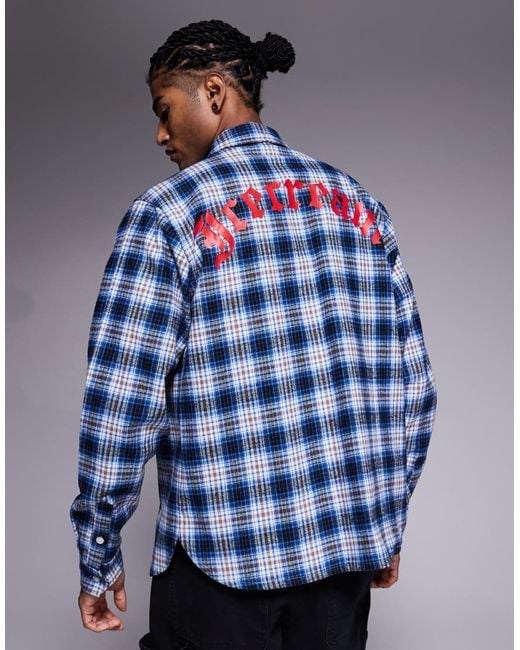 Camicia A Maniche Lunghe di ICECREAM in Blue da Uomo