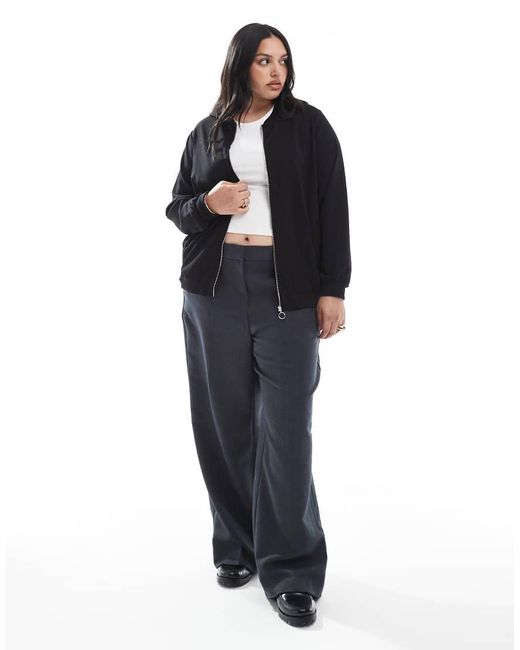 Vero Moda Blue Oversized Bomber Jacket