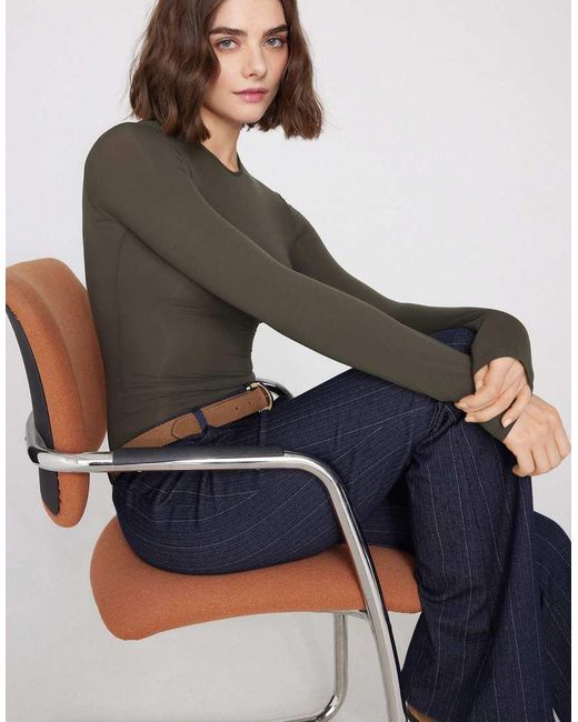 Tezenis Gray Long-Sleeved Lightweight Microfibre Body