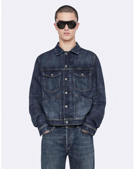 AllSaints Regular trucker in Blue für Herren