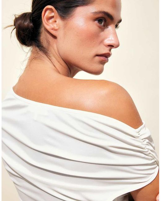 NA-KD Gray Draped Top