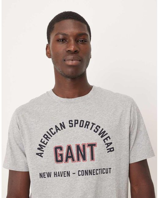 Gant White Varsity Logo T-shirt for men